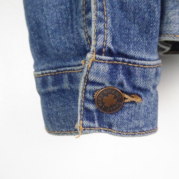 Lucky Brand Jacket Womens SZ S Denim Jean Tomboy Trucker Distressed Classic - Picture 3 of 13